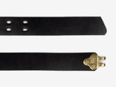 Claw Buckle Belt, Ebony Waxed Flesh